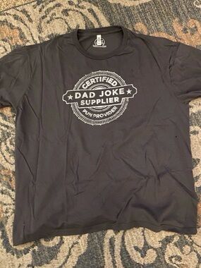 Certified Dad Joke Supplier Graphic Tee - Black (Unbranded)